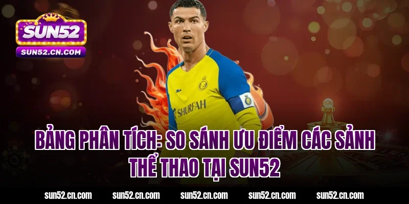 Bảng phân tích: So sánh ưu điểm các sảnh thể thao tại SUN52